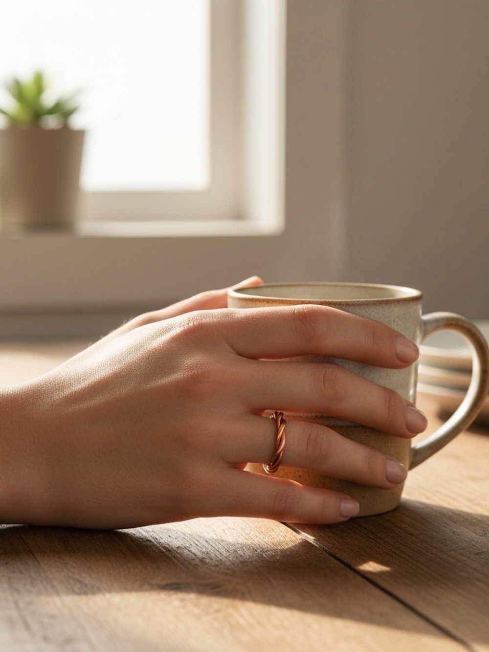 Pure Copper Ring Design for Arthritis Relief Size 6 Handcrafted in Eastern KY